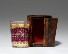 Seltener Zwischengoldbecher in originalem Etui