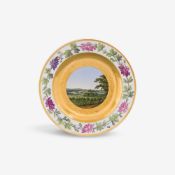 Dessertteller aus einem Service mit preußischen Ansichten