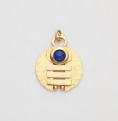 Seltener Goldanhänger mit Lapislazuli