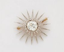 Belle Epoque Brosche mit Altschliffdiamant