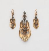 Victorianische Demiparure mit Flussperlen