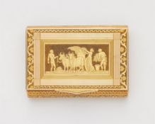 Zweifarbige Klassizistische Goldtabatière