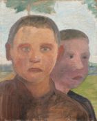 Paula Modersohn-Becker, Brustbild zweier Jungen vor Landschaft