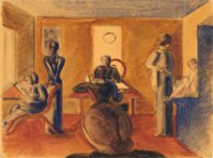 Oskar Schlemmer, Raum mit sieben Figuren