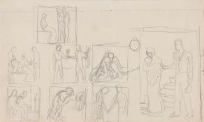 August Macke, Illustration zu Wilhelm Schmidtbonn "Hilfe! Ein Kind ist vom Himmel gefallen."