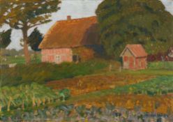 Otto Modersohn, Bauerngarten in der Abendsonne