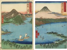 Utagawa Hiroshige, Buchten mit Kiefern