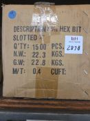 5/16 Slotted Hex Bits 1500 Pcs