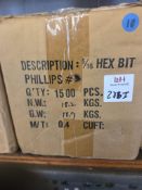 5/16 Phillips Hex Bit 1500 Pcs