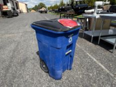 Blue Rolling Recycle Bin