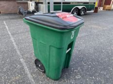 Green Rolling Recycle Bin