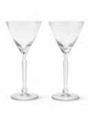 A Pair of Lalique Clos Sainte-Odile Wine Glasses. C.1921. 19.5cm.
