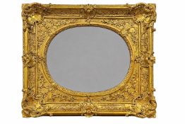 An Early Louis XV Giltwood Framed Mirror. C.1730-40, Early 18th Century. 69x60cm.