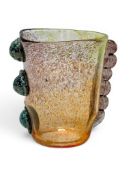 A Murano Glass Vase. By Barovier & Toso. In the style of the Mugnoni series designed by Ercole