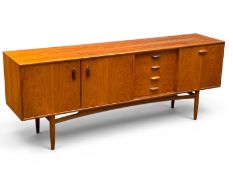 A GPlan Brasilia Teak Sideboard. Designed by Victor Wilkins, C.1970. 206x46x78.5cm.