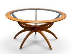 A GPlan Fresco Teak Spider Coffee Table. Designed by Victor Wilkins, C.1970. 90.5x44cm.