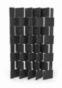 Eileen Gray (1878-1976) The Brick Screen. C.1925. Black lacquered wood, steel and brass. 150x174cm.