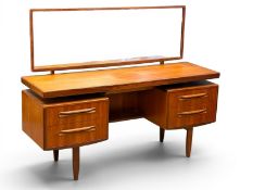 A GPlan Teak Floating Dressing Table. Designed by Victor Wilkins, C.1970. 152x45.5x120cm.