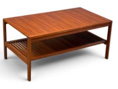 A Large Danish Teak Coffee Table. C.1960. 116x66x52cm.