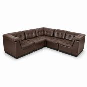 A De Sede Modular Leather Sofa. C.1970.