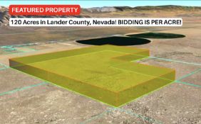 120 Acres of Prime Nevada Land in Lander County! BIDDING IS PER ACRE!