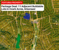 Package Deal: 11 Adjacent Buildable Lots in the Ozark Acres, Arkansas!