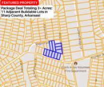 Package Deal Totaling 3+ Acres: 11 Adjacent Buildable Lots in Sharp County, Arkansas!