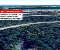 Wooded 0.33 Acre Lot Near Grand Lake in Presque Isle, Michigan!