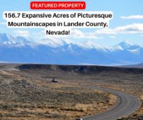 156.7 Expansive Acres of Picturesque Mountainscapes in Lander County, Nevada!