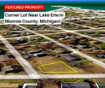 Corner Lot Bordered by Great Lake Erie in Monroe, Michigan!