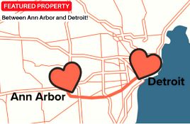 Between Ann Arbor and Detroit!