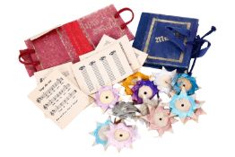 Konv. Accessoires für einen Modeladen, Schule und Musikzimmer, 1 ”Handarbeits-Mappe”, H 4 cm, Garn
