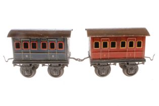 2 Bing Personenwagen, Spur 1, CL, LS und Alterungsspuren, L 12, Z 3