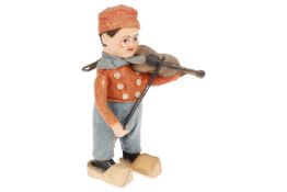 Schuco Tanzfigur, Holländer mit Geige, Uhrwerk def., H 13, Z 3