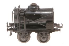 Bing Petroleumwagen, Spur 1, HL, LS und Alterungsspuren, 1 Gestänge tw lose, L 14, sonst noch Z 2-3