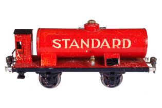 Märklin Standard Kesselwagen, Spur 1, HL, mit BRH, NV, LS und gealterter Lack, L 24, Z 3