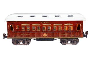 Märklin Mitropa Speisewagen 1894, Spur 1, uralt, HL, mit Inneneinrichtung und 4 AT, 1 Kupplung NV,