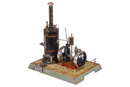 Märklin Schiffsdampfmaschine, uralt, handlackierter Kessel, KD 8, mit Brenner und Armaturen,