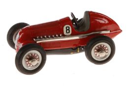 Schuco Studio Rennwagen 1050, rot, Uhrwerk intakt, LS und Alterungsspuren, L 14, sonst noch Z 2