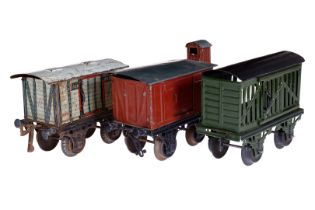 3 versch. Güterwagen, Spur 1, Z 4
