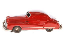 Gama/Schuco Limousine 100, rot, Uhrwerk intakt, LS und Alterungsspuren, L 16,5, sonst noch Z 2