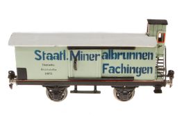 Märklin Mineralwasserwagen 1997, Spur 1, HL, mit BRHh und 2 ST, Schwarzbereiche rest., LS tw