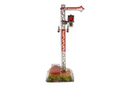 Bing Signal 13020, uralt, HL, mit elektromagnetischer Betätigung, intakt, mit Kaiseröl-Laterne, H