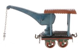 Bing Kranwagen, Spur 0, uralt, rest. und ergänzt, L 8,5, Z 3