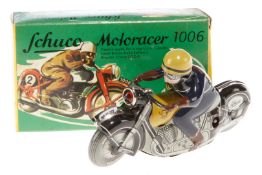 Schuco Replik Motoracer 1006, Uhrwerk intakt, LS, L 13, im leicht besch. OK, Z 2