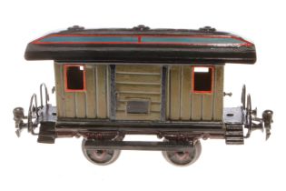 Märklin Gepäckwagen, Spur 1, uralt, HL, mit 2 AT und 2 ST, Schwarz- und Rahmenbereiche rest., LS und