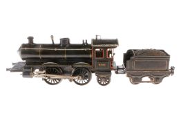Märklin B-1 Dampflok D 1021, Spur 1, Uhrwerk intakt, schwarz, mit falschem Tender, Kleinteile NV, LS