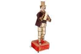 Seltener DECAMPS Automat, um 1890, ”Dessinateur”, mit Stift und Papier, an Hocker stehend, in