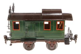 Märklin Gepäckwagen, Spur 1, uralt, HL, mit Inneneinrichtung, 2 ST und 1 AT, Stecklaternen