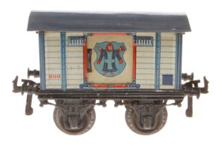 Bing Münchner Kindl Bierwagen, Spur 1, uralt, CL, mit 2 ST, LS und Alterungsspuren, L 15, Z 3
